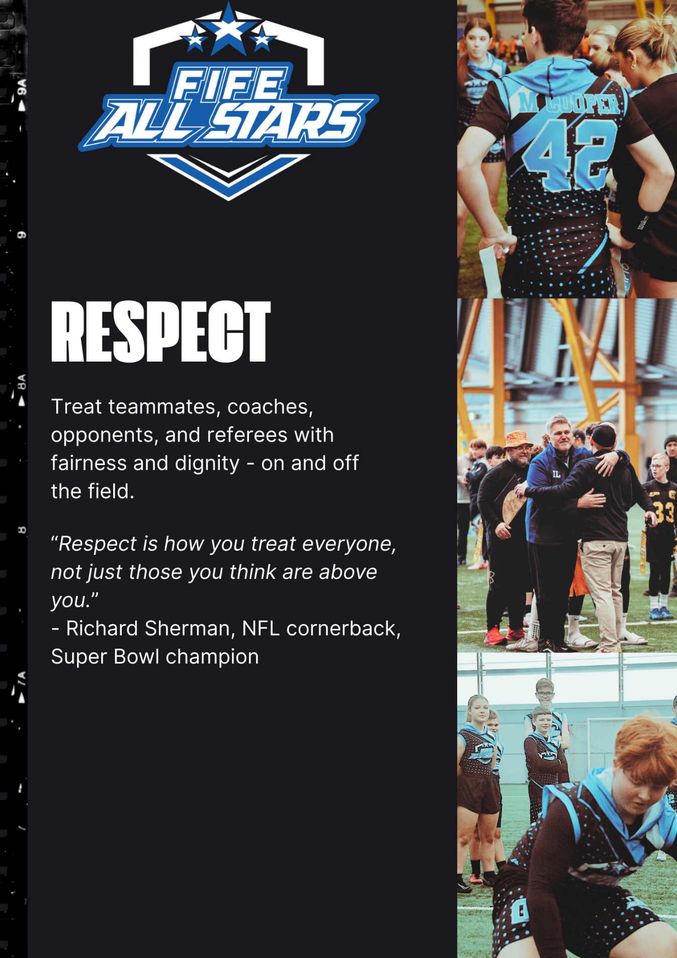 Fife All Stars logo, stating Respect.