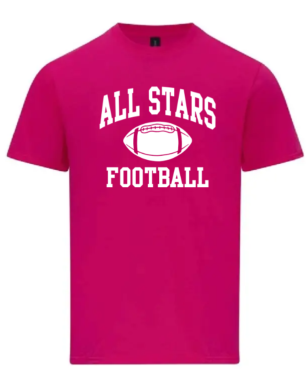 Fife All Stars branded hot pink T-shirt.