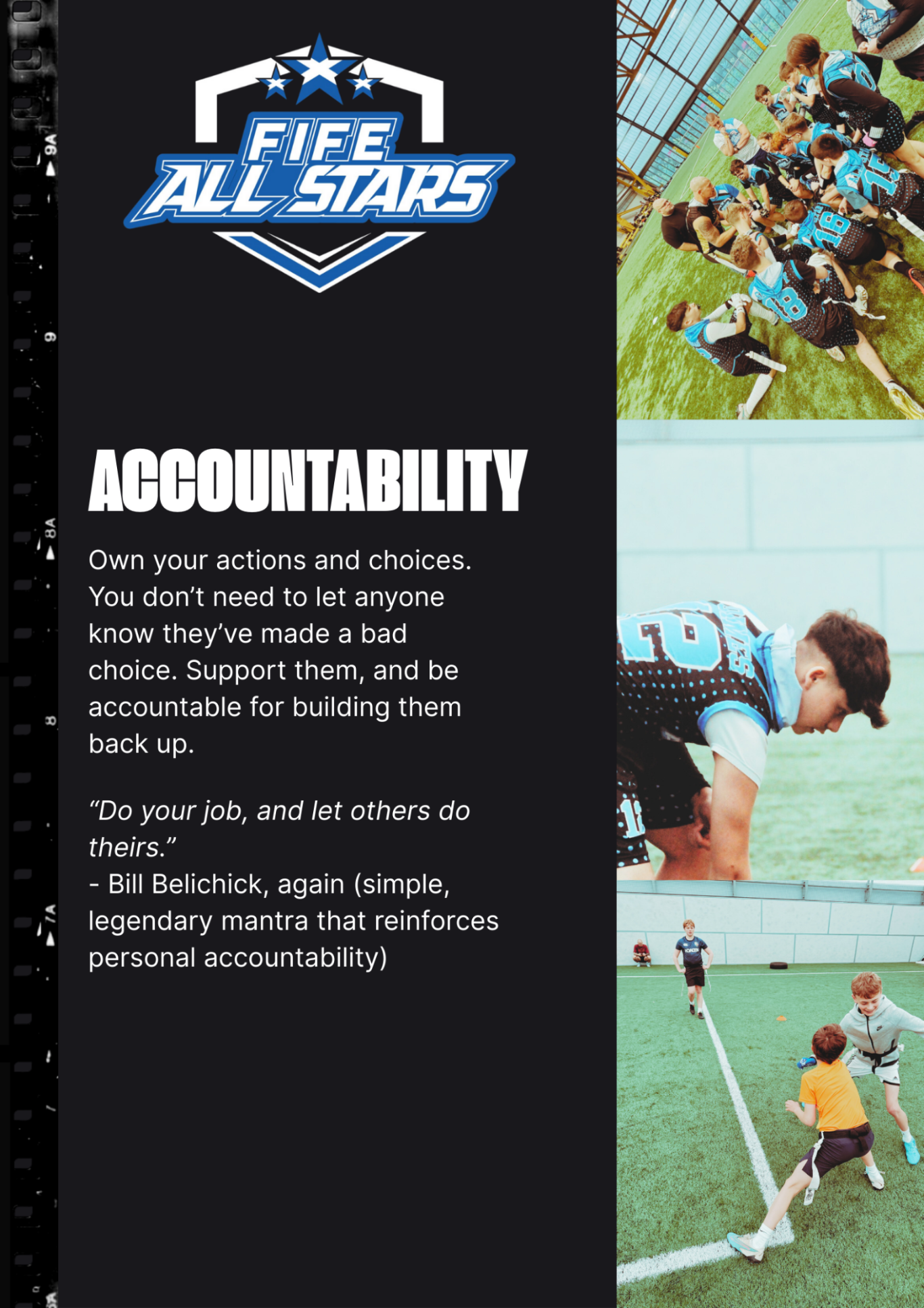 Fife All Stars logo, stating Accountability.